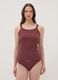 Red organic cotton crew-neck vest top_0