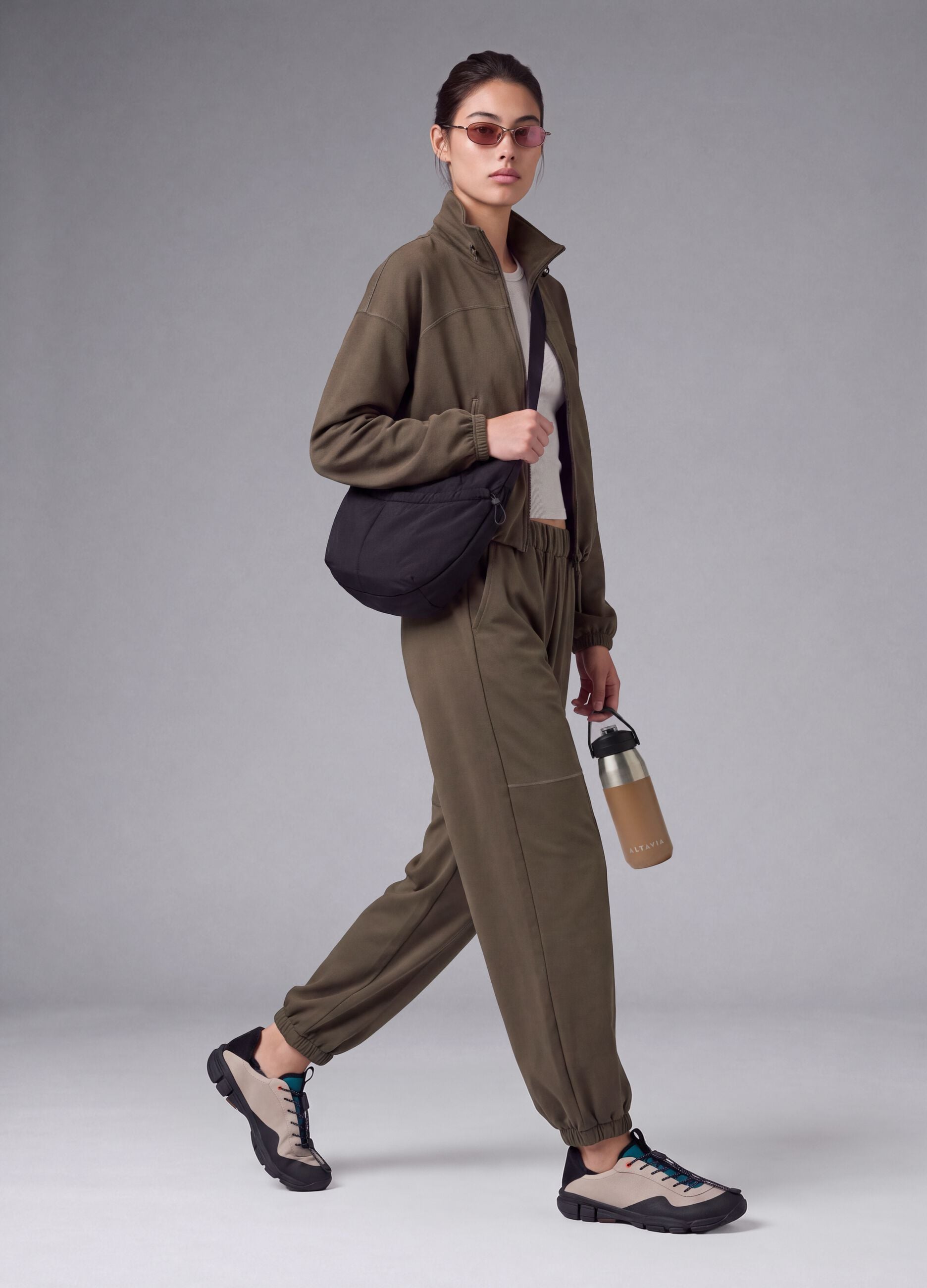 Green soft-touch joggers ALTAVIA STUDIO