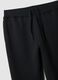 Black Cotton Blend Regular Fit Jogger Trousers_5