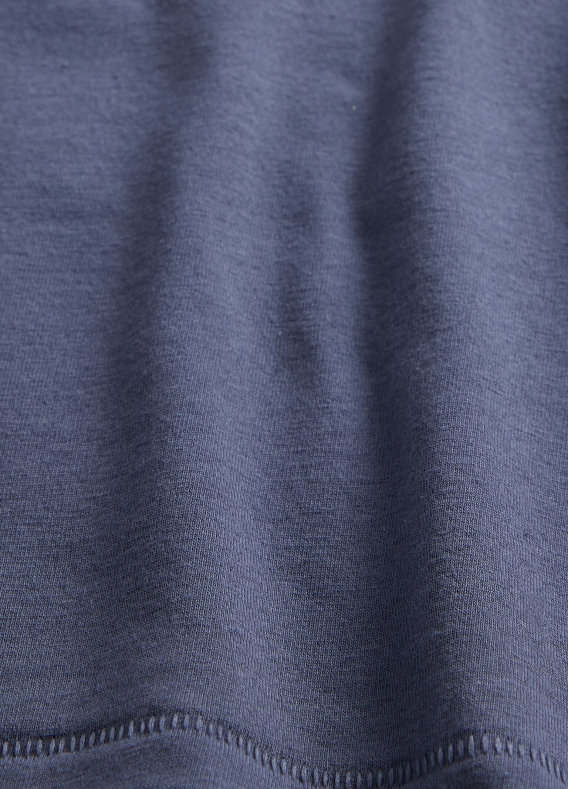 Short-sleeved Blue Stretch T-shirt