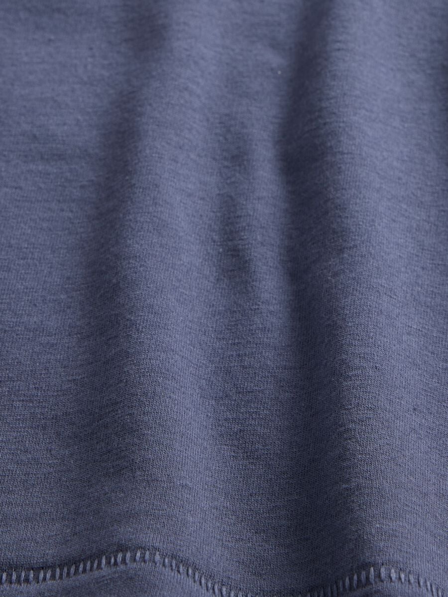 Short-sleeved Blue Stretch T-shirt_4