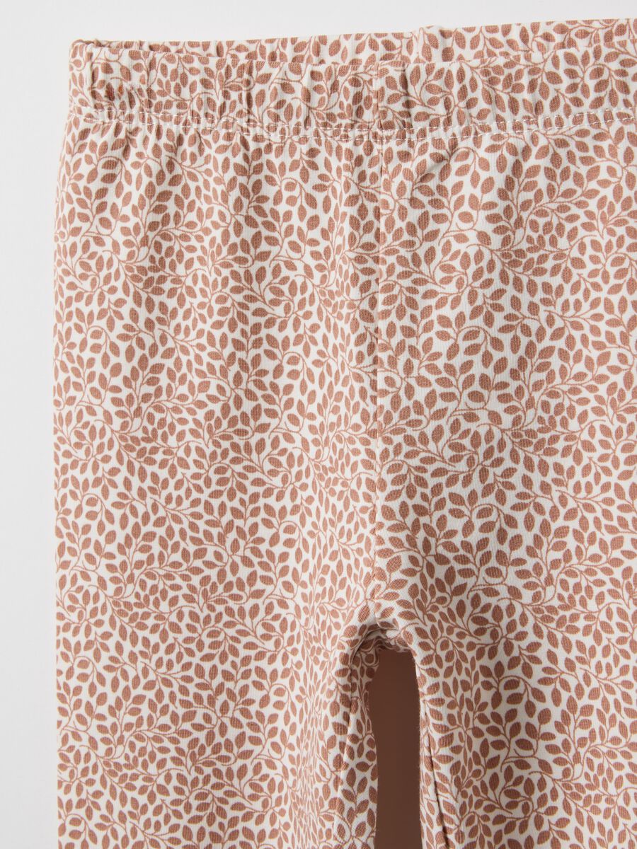 Leggings in cotone elasticizzato multicolor slim fit per bimba_2