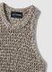 Multicoloured regular fit cotton blend tank top with knitted design_5