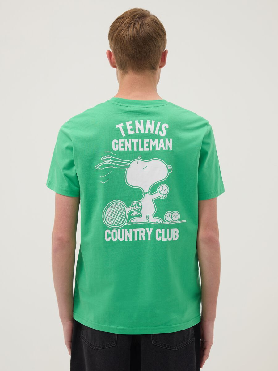 Green pure cotton short-sleeve T-shirt_3