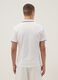White stretch cotton polo shirt, regular fit_3