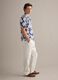 Blue organic cotton floral shirt_1