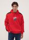 Red Ducati printed cotton-blend hoodie_0