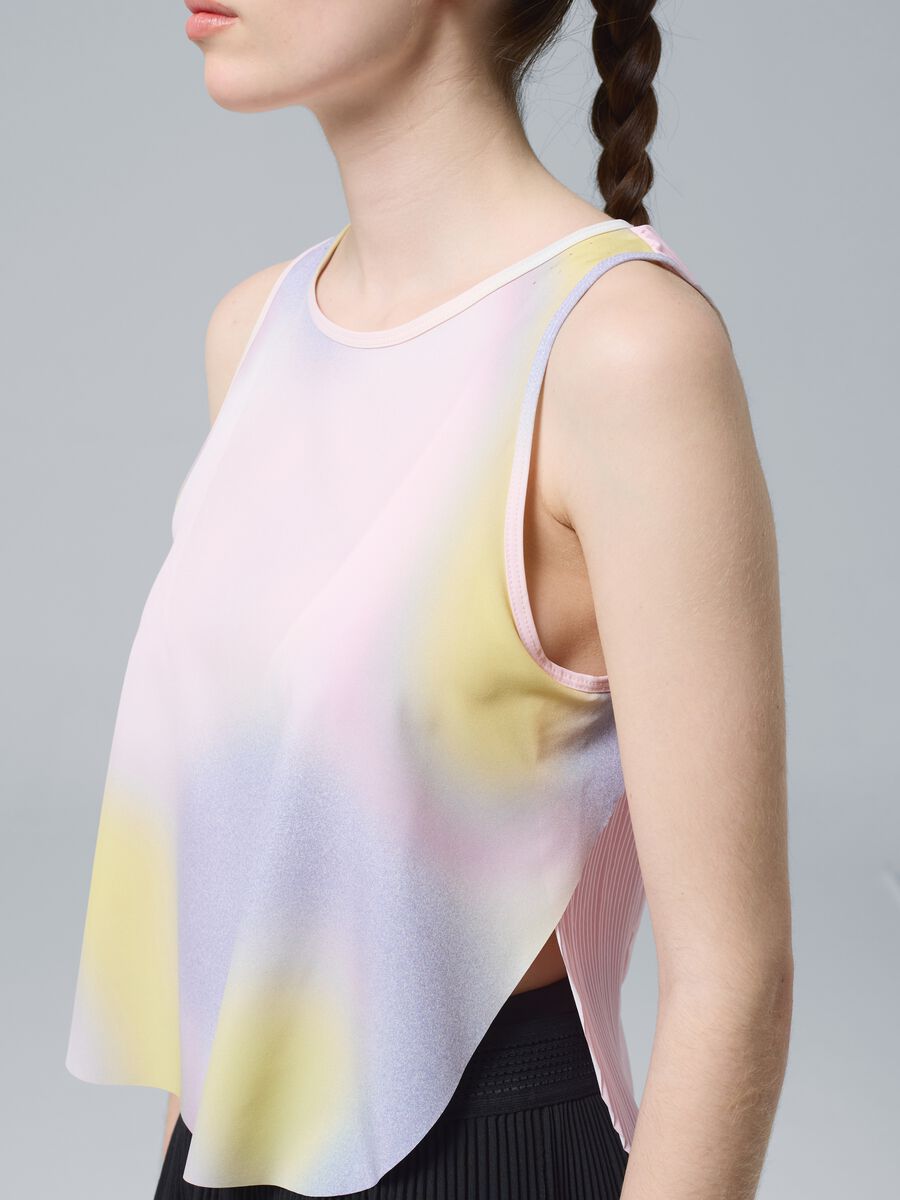 ALTAVIA COURT pleated technical sports vest with tie-dye effect_0
