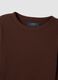 Brown long-sleeve pure cotton T-shirt_5