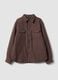 Brown wool-viscose blend shacket_5