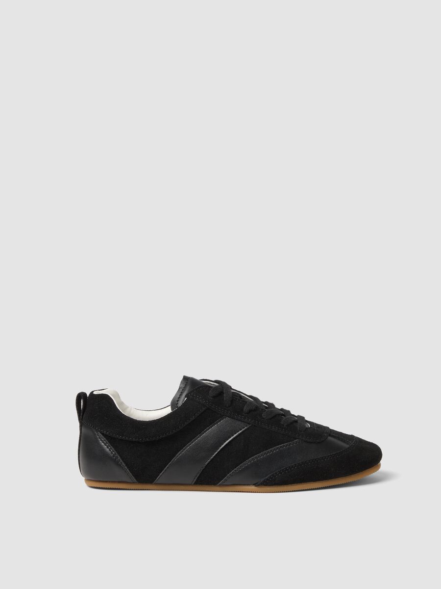 Sneakers in vera pelle nera_0