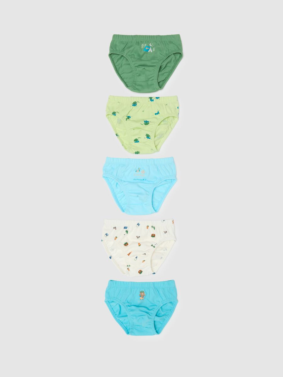 Multipack of pure cotton multicoloured regular fit baby briefs_0