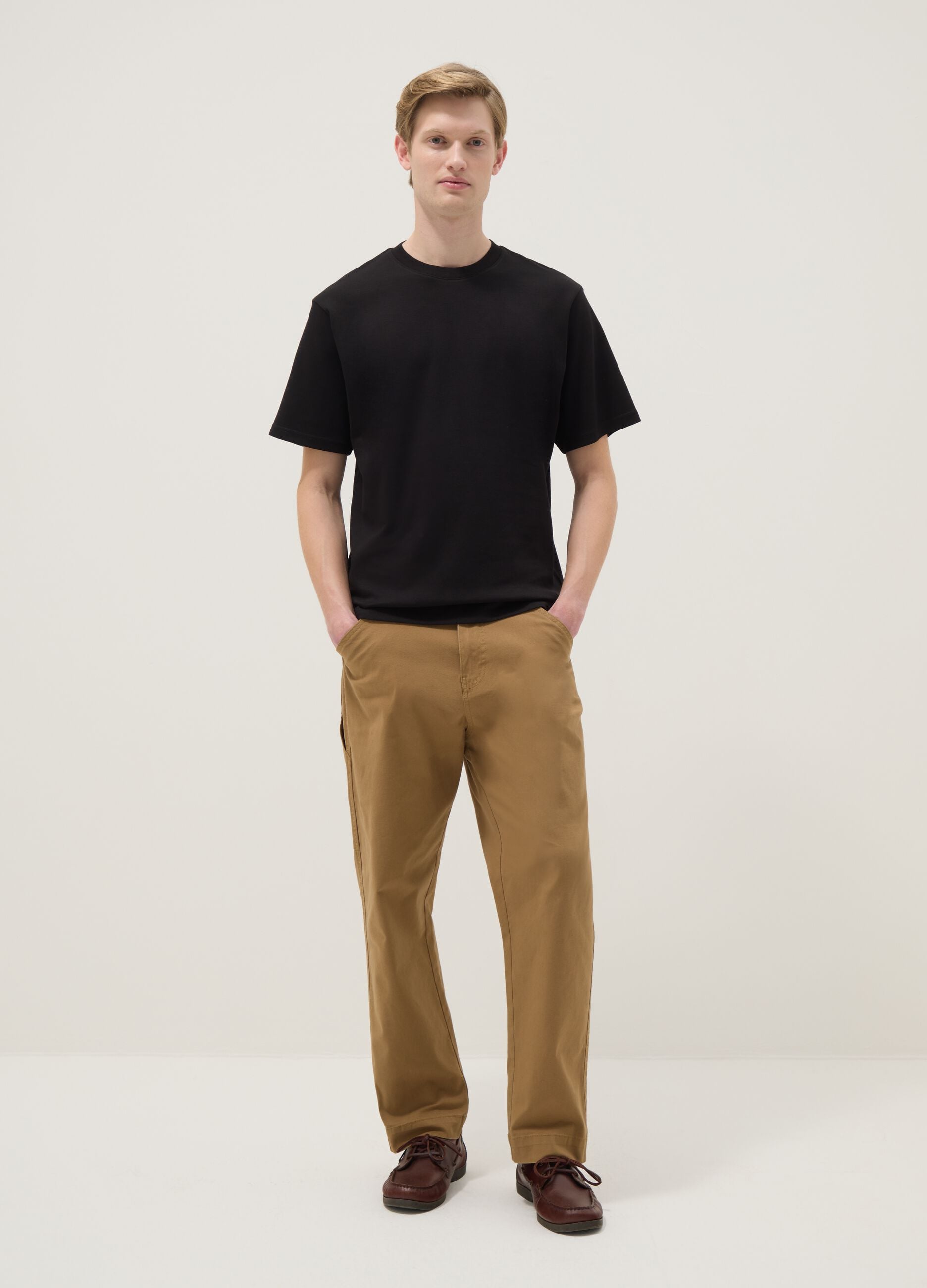 Relaxed Fit Black Pure Cotton Short Sleeve T-Shirt
