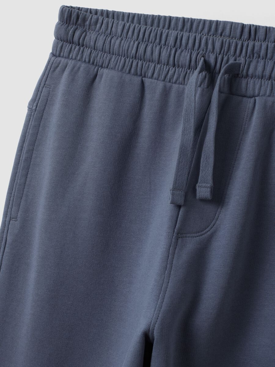 Grey oversized pure cotton jogger trousers with "Get Hyped" slogan for boys_4
