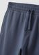 Grey oversized pure cotton jogger trousers with "Get Hyped" slogan for boys_4