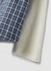 Blue checked cropped pure cotton shirt with layered over-fit sleeves_5