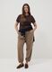 Brown pure cotton short-sleeve T-shirt, regular fit_1