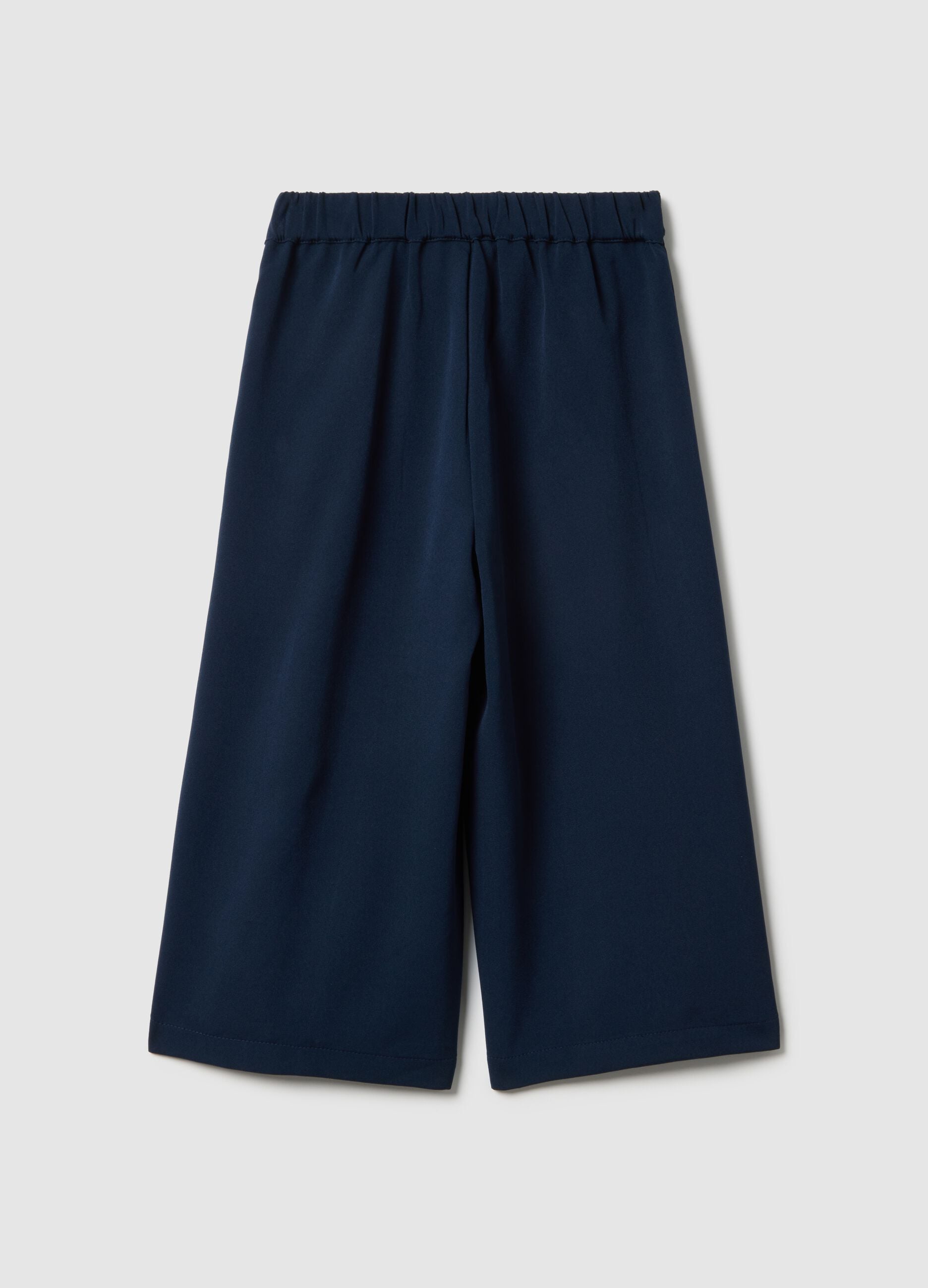 Children's blue regular fit culottes with elasticated waist