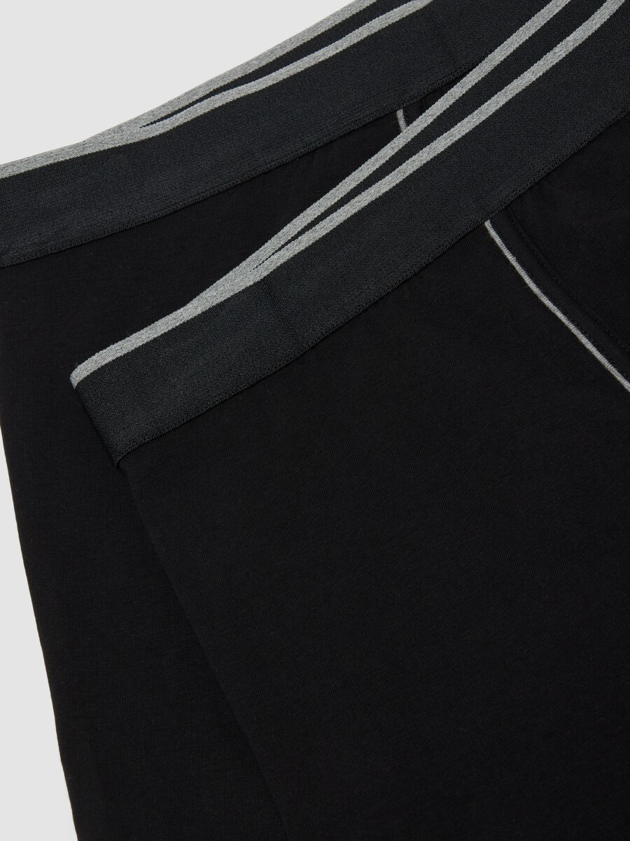 Bipack di boxer neri in cotone Supima elasticizzato_5