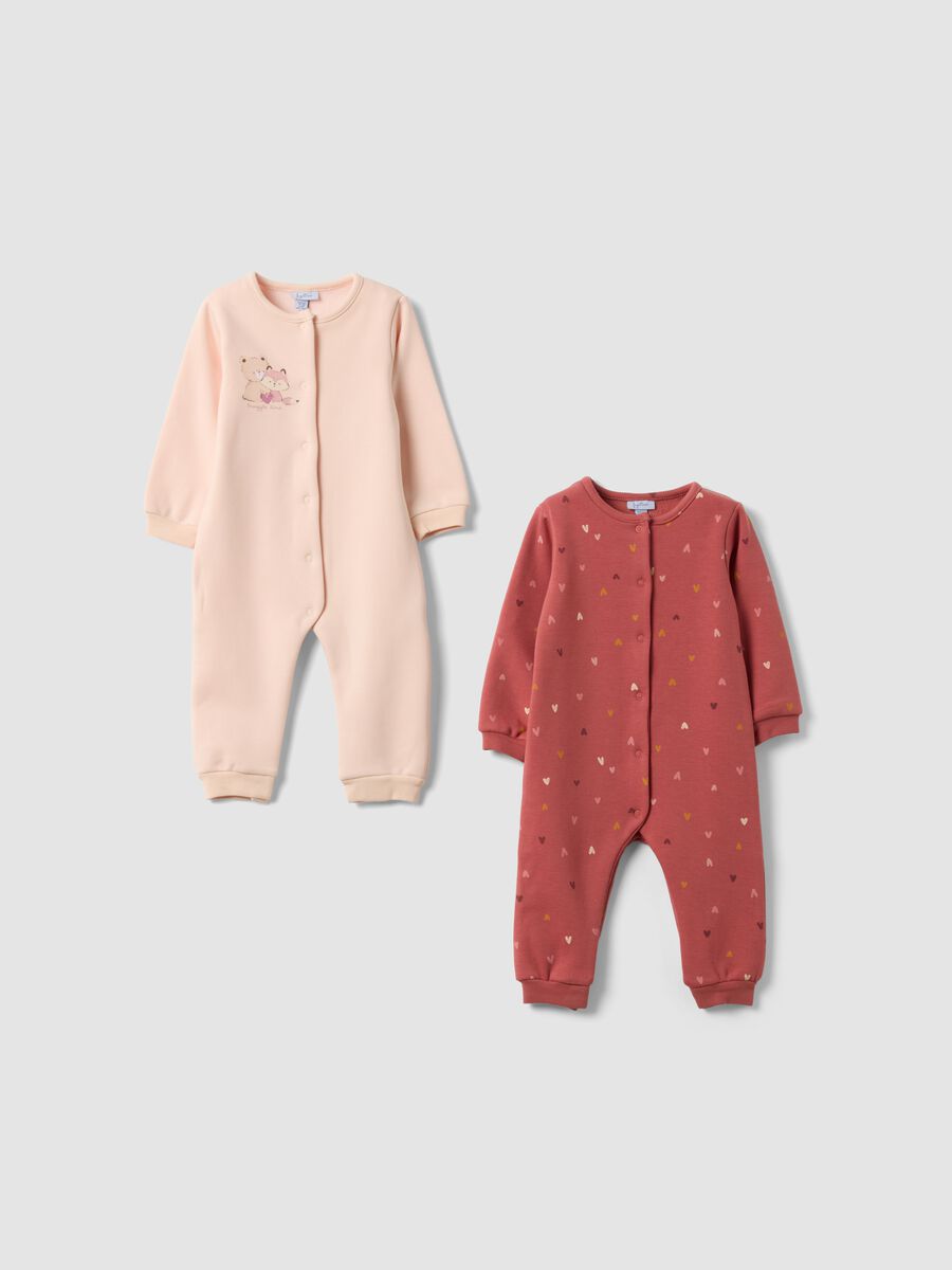 2-pack pink stretchy sleepsuits_0