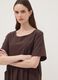 Brown midi stretch viscose dress, regular fit_2