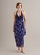 Blue pure viscose pareo with paisley print_0