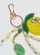 Yellow lemon-shaped beaded keyring_1