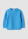 Maglia azzurra in puro cotone a girocollo in maglia regular fit per bimbo_0