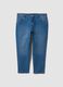 Blue denim slim-fit stretch cotton jeans_0