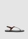 Brown genuine leather sandals_0