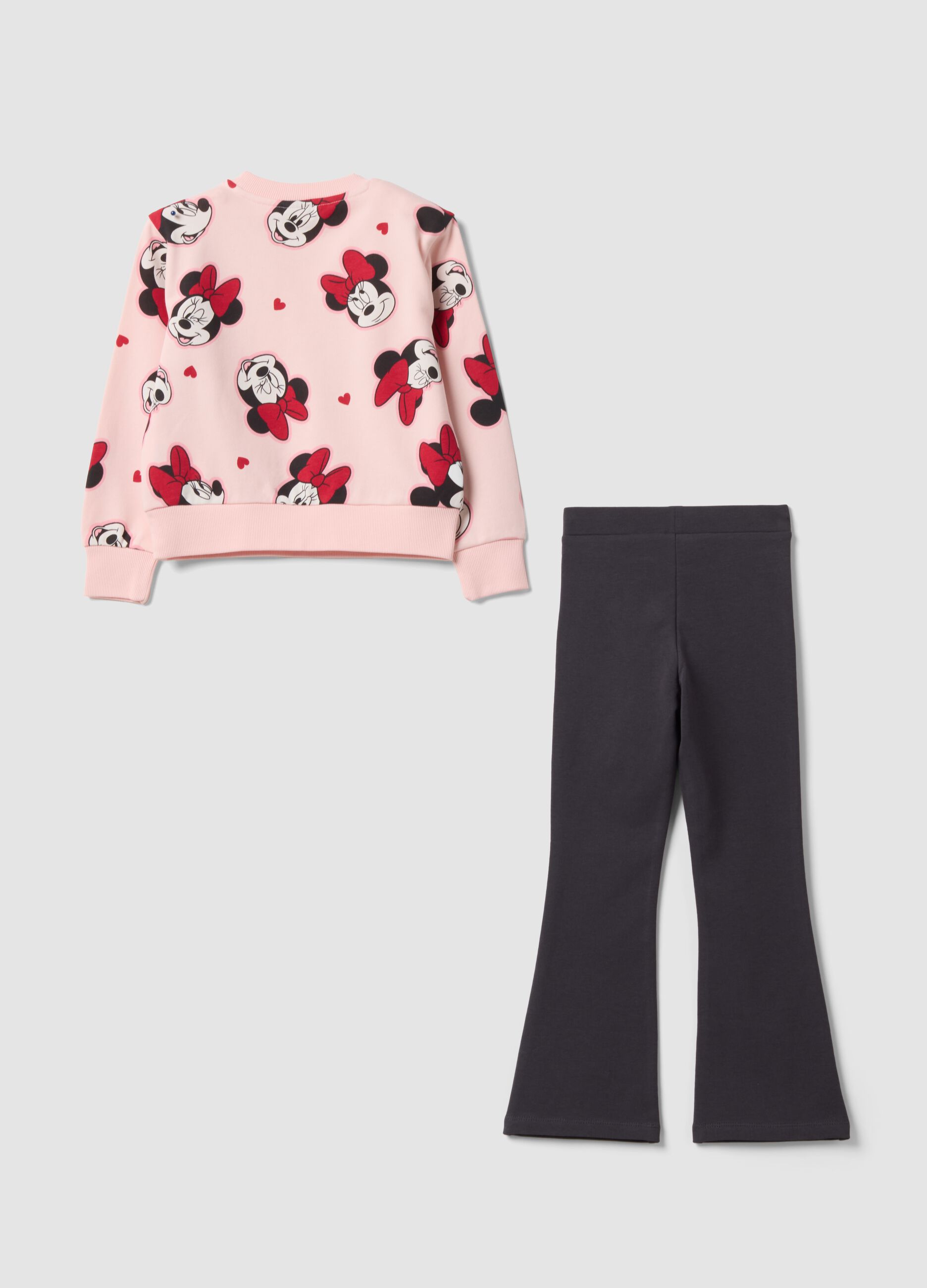 Pink Minnie cotton-blend tracksuit set