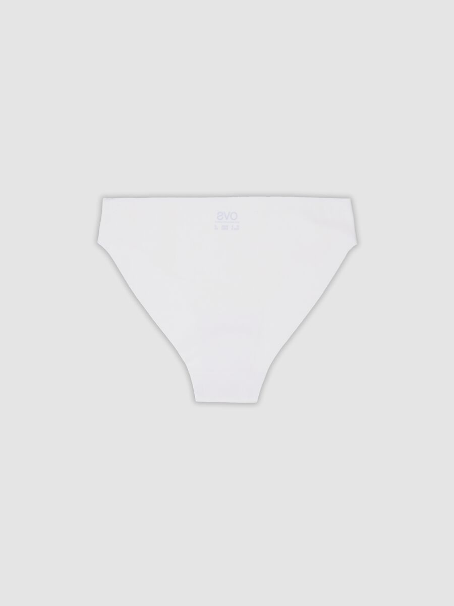 White stretch blend pants, regular fit_6