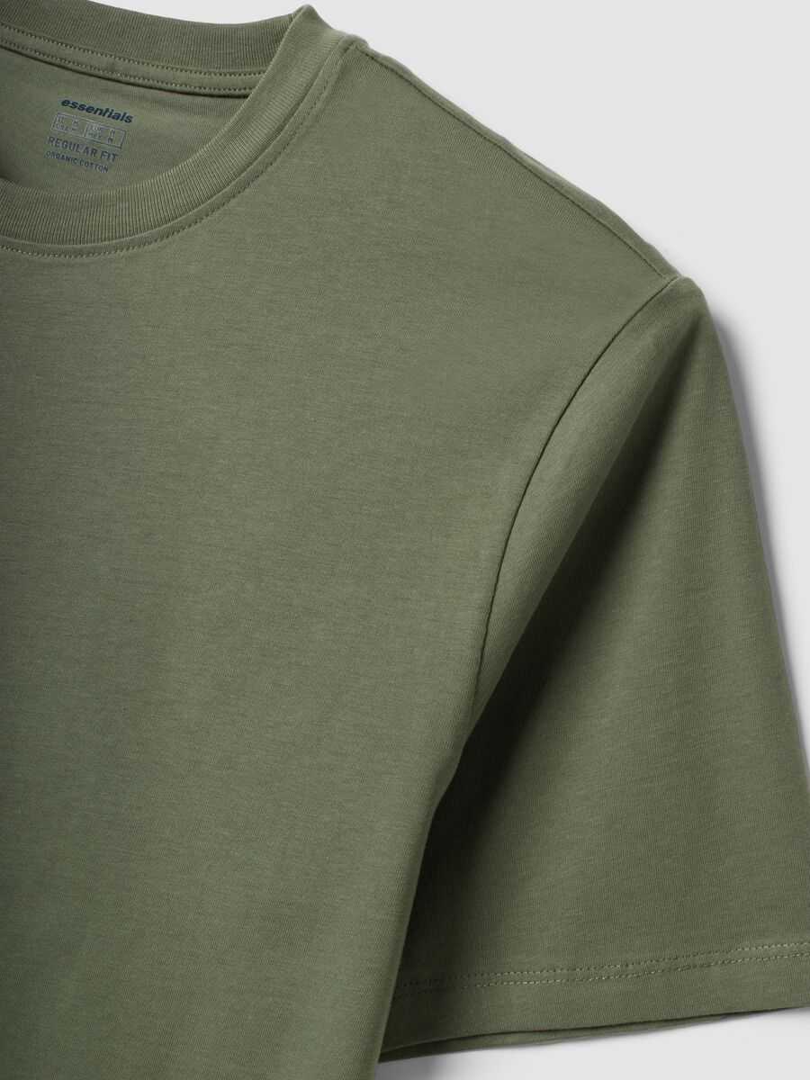 Green regular-fit T-shirt in pure organic cotton jersey_2
