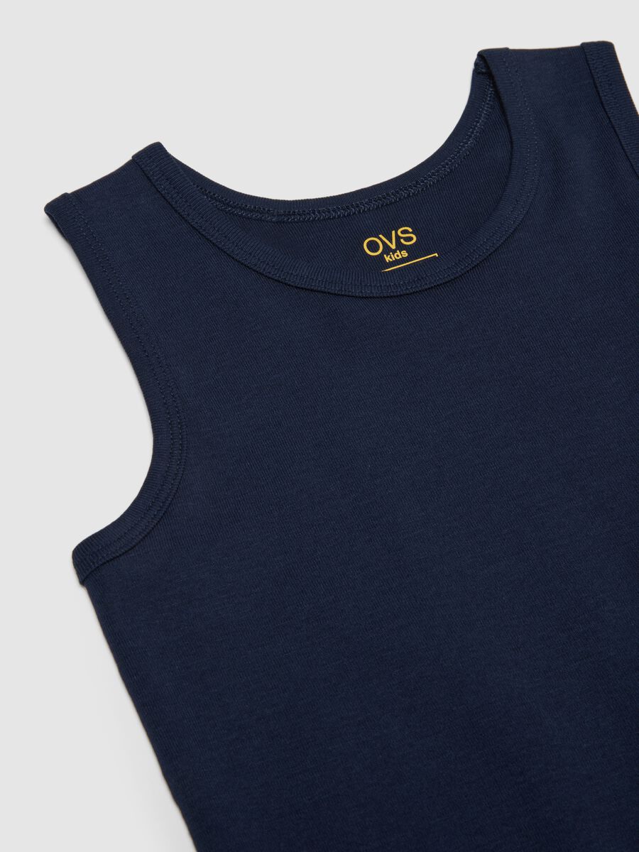 Pack of multicolour pure cotton vests for children - regular fit_2