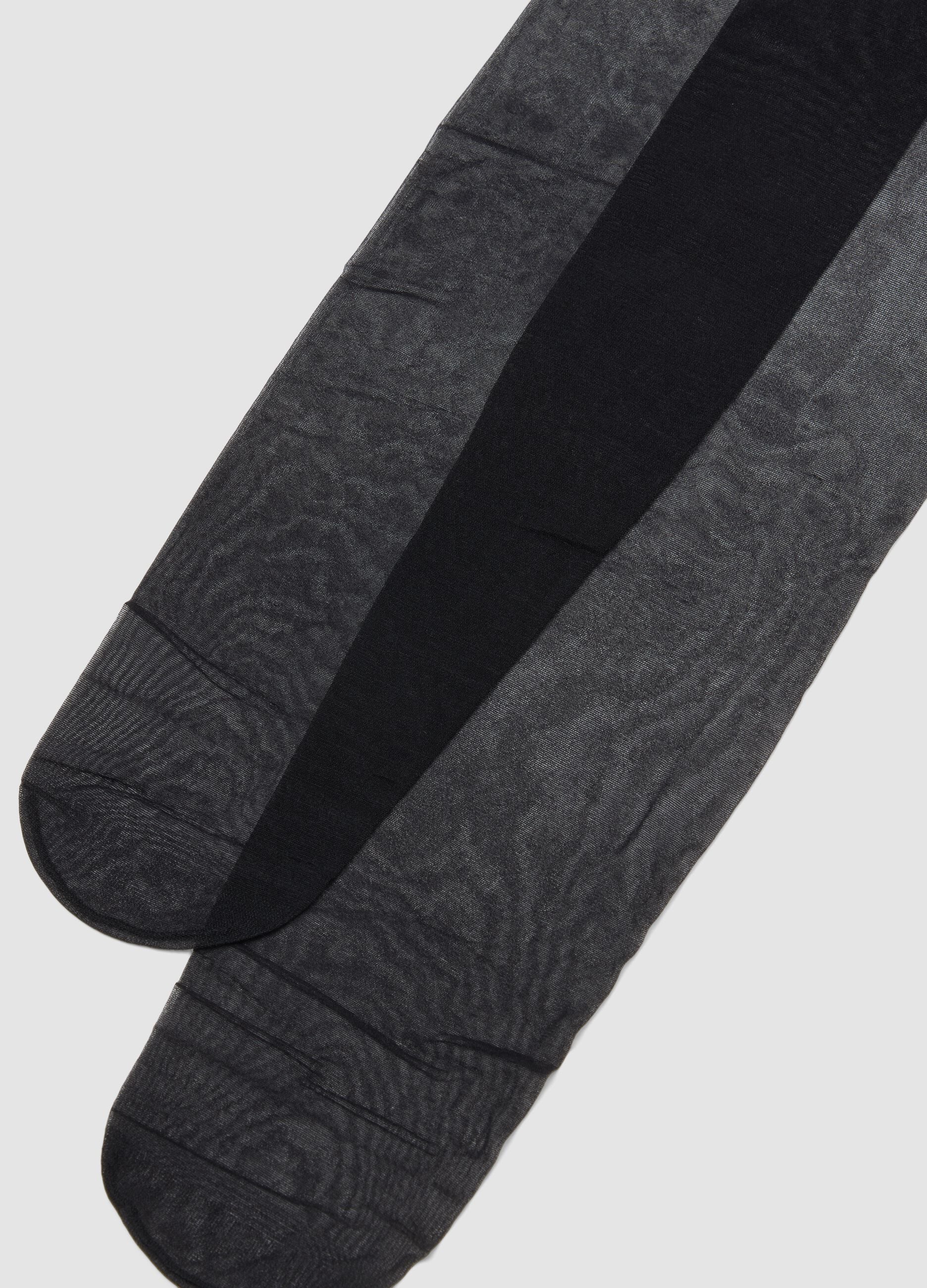 Black ultra-sheer stretch tights