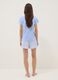 Sky blue regular fit short pyjamas in pure cotton_2
