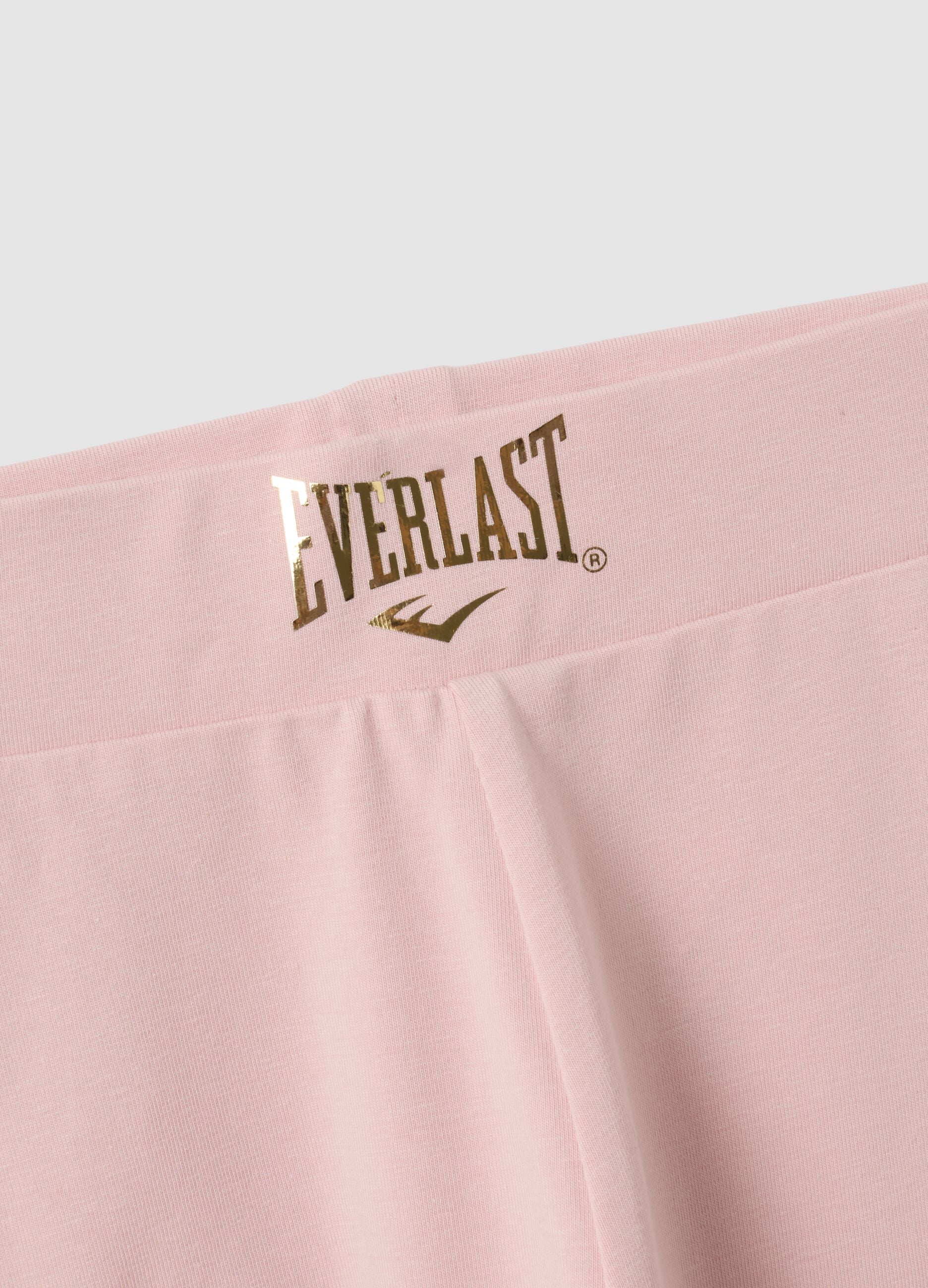 Girls&rsquo; pink stretch cotton regular-fit leggings