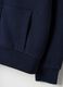 Girls' blue hooded zip sweatshirt in pure cotton regular fit_3