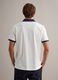 White pure cotton polo shirt with contrasting collar_3