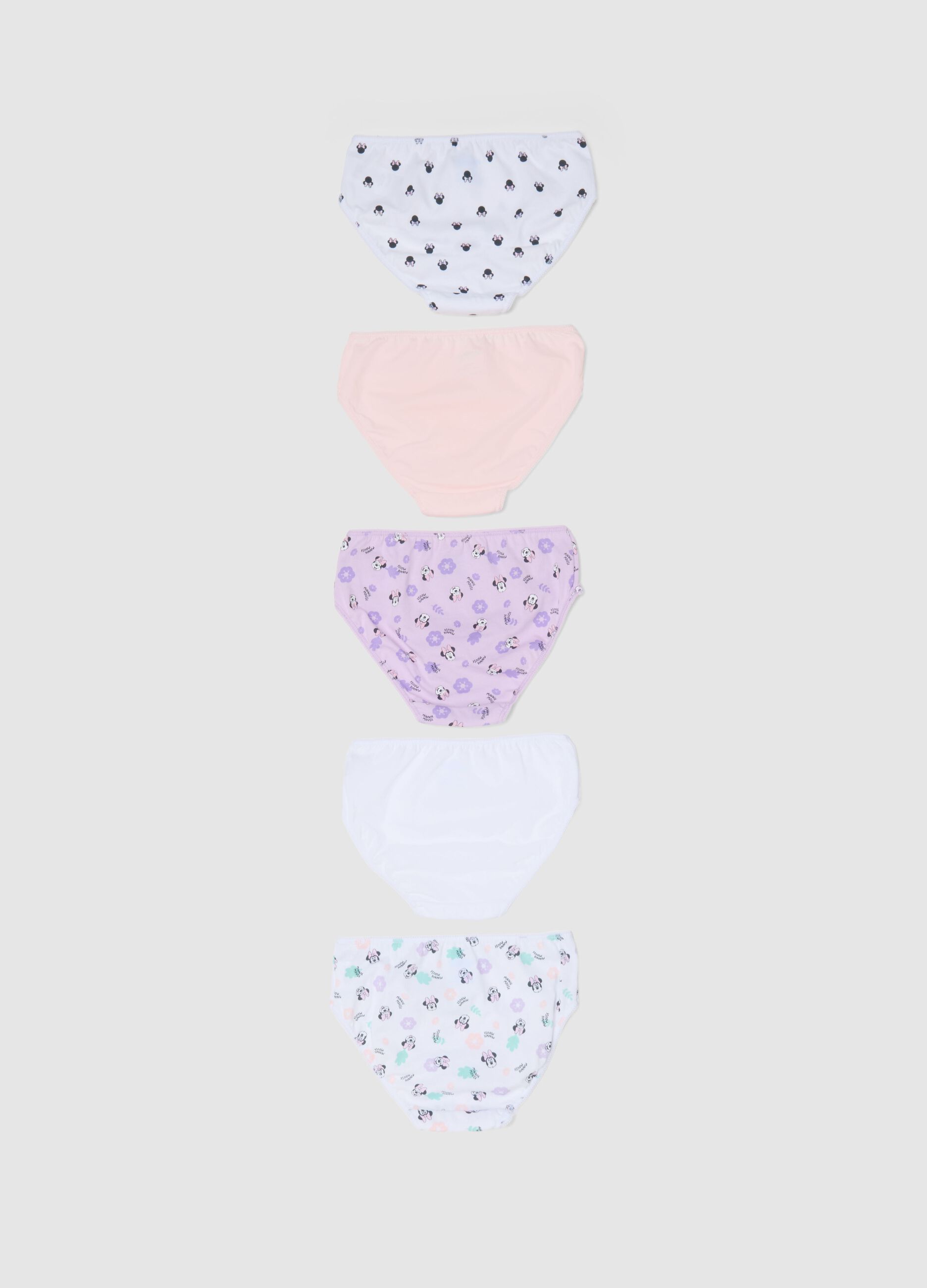 Multipack of multicolour pure cotton regular fit panties for girls