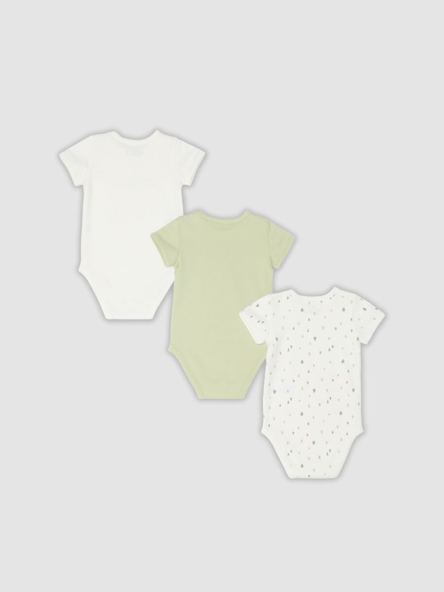 3-pack of multicolour organic cotton baby bodysuits with print_1