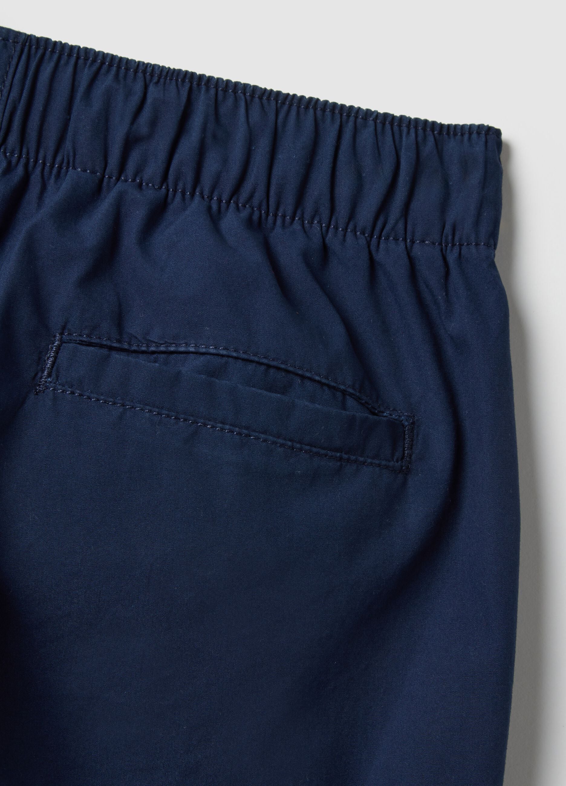 Children's regular fit blue jogger trousers in pure cotton