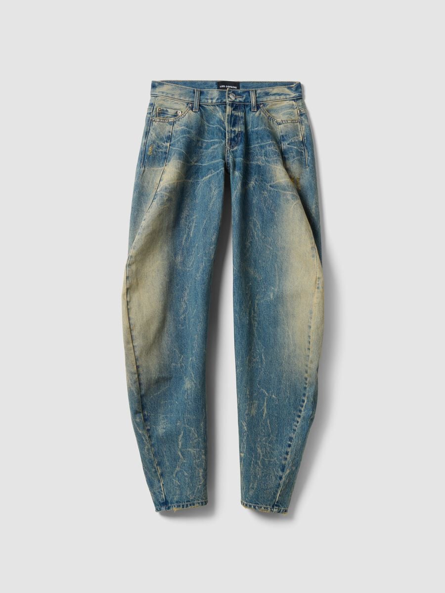 Jeans azzurro in puro cotone dal fit loose_4