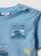 Sky blue pure cotton regular fit kids' T-shirt with prints_2