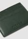 Green genuine leather card holder with side opening_1