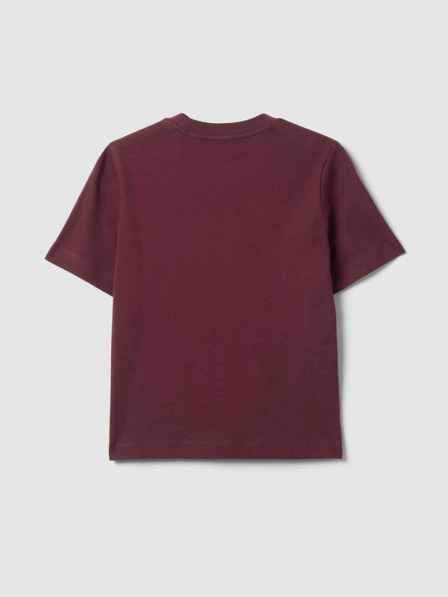 T-shirt The Iconic Tee viola in puro cotone relaxed fit_5