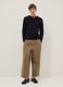 Pantaloni chino baggy in puro cotone beige_0
