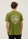 Green pure cotton regular fit T-shirt with print_2