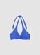 Blue stretch-fabric bikini top_4