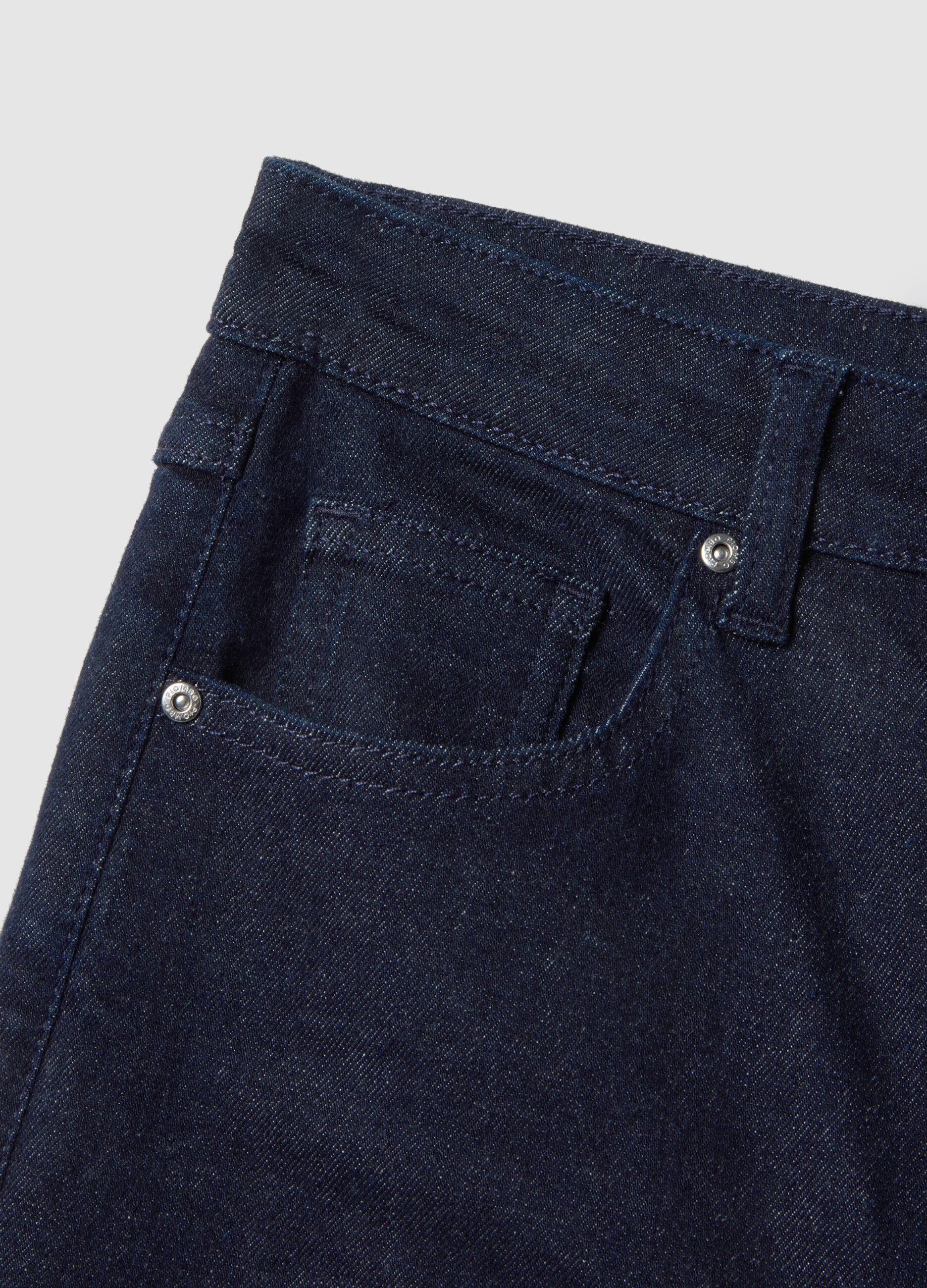 Blue bootcut jeans in stretch cotton